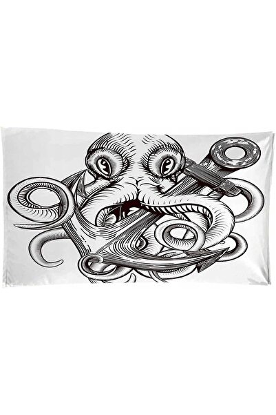 Abakuhaus Perdea de duș din vinil 175x220cm negru și alb