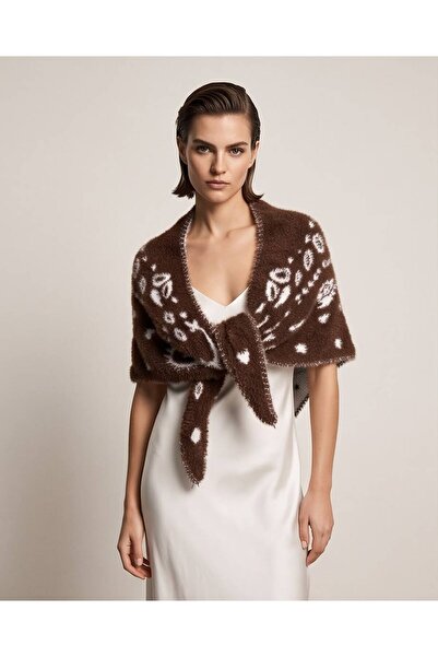 RYVAN Women's Double-Sided Ethnic Motif Tie-Down Shoulder Shawl