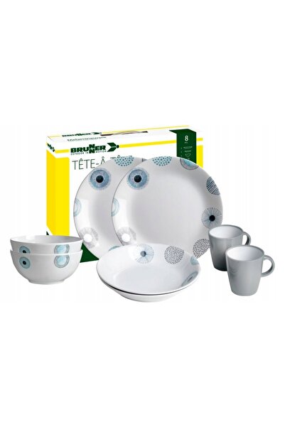 Brunner Set de veselă pentru 2 persoane, din melamină, Deep Sea