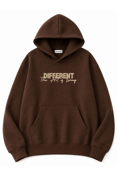 herkesemoda Φούτερ Oversize με διαφορετικά σχέδια και τσέπες καγκουρό