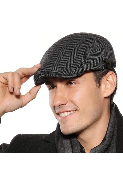 GENERAL Sumolux Mens Newsboy Cap Winter Beret Hat Cabbie Flat Cap