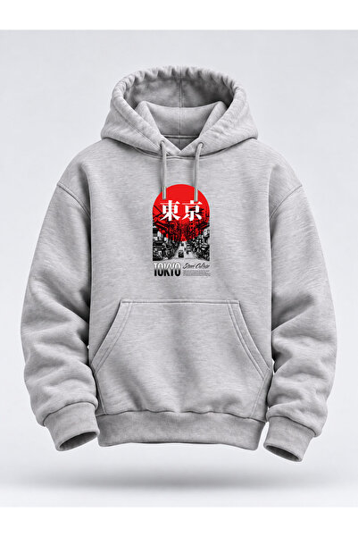 Tokyo Street Culture Baskılı Unisex Hoodie – Japon Tarzı Streetwear Sweatshirt