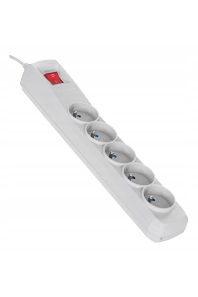 ActiveJet Prelungitor cu 5 prize, 1,5m, gri, sigur