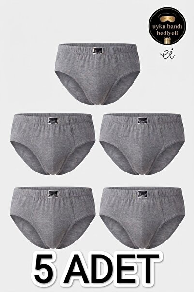 Tutku 5-Pack Gray Cotton Men's Briefs - Black/White/Gray Options - Custom Mad...