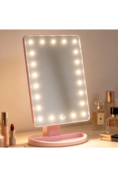 HALAMODO Mirrors Makeup with 22 LED Light， Vanity Touch Screen Dimming 180 Ro...