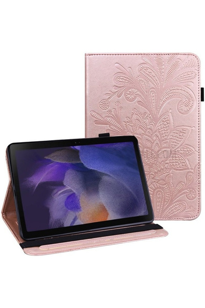 XGSM Husă pentru Samsung Galaxy Tab A8 10.5 SM-X200 SM-X205, Flori, roz auriu
