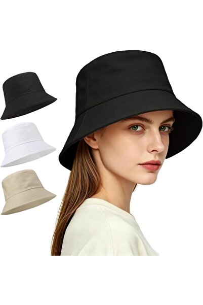 GENERAL 3 Packs Unisex Athletic Bucket Hat Solid Colors Sun Hat with UV Prote...