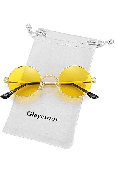 Gleyemor نظارات جون لينون الشمسية المستقطبة الصغيرة المستديرة للرجال والنساء،...