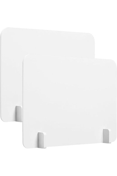 ALMEKAQUZ 2Pcs Acrylic Desk Divider Panel – 30x40cm Privacy Screen for Office...