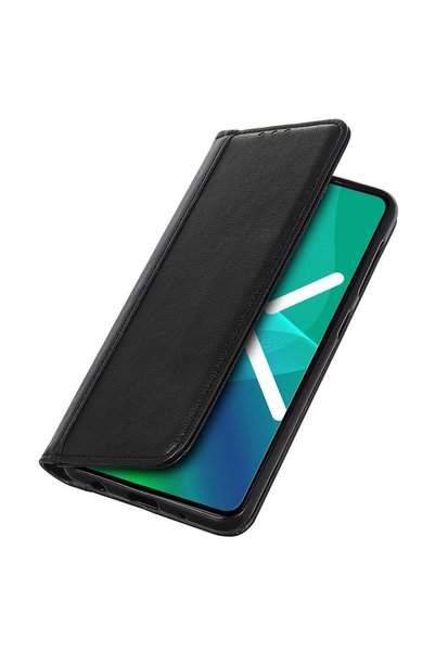 ERBORD Husă tip carte Samsung Galaxy A33 5G, Piele despicată, Negru