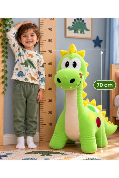 Heribom 70 Cm Sevimli Dinozor Pomy Peluş Oyuncak Dekoratif Oyuncak