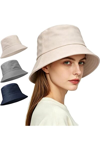 GENERAL 3 Packs Unisex Athletic Bucket Hat Solid Colors Sun Hat with UV Prote...