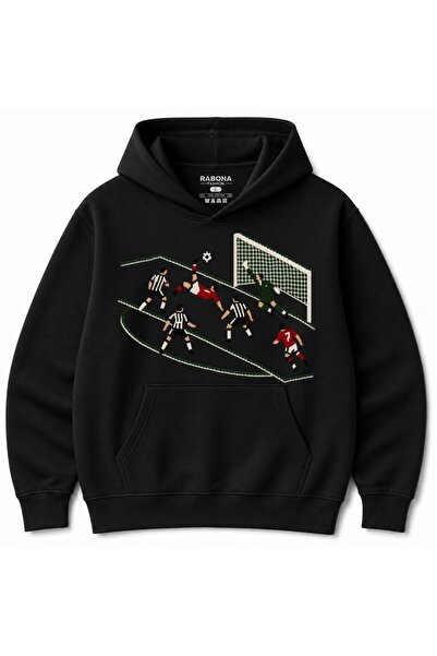 Rabona Fashion Φούτερ με γραφικό σκηνής ποδοσφαίρου με λάκτισμα ποδηλάτου στο...
