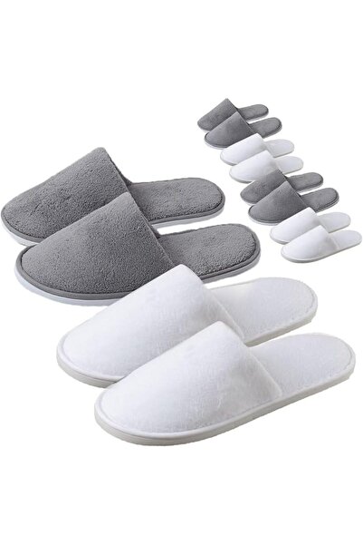 GENERAL 6 Pairs Hotel Spa Slippers, Non Slip Disposable & Washable Reusable, ...