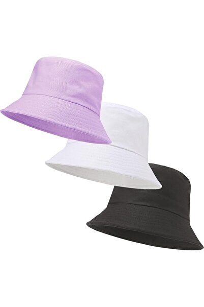 GENERAL 3 Packs Unisex Athletic Bucket Hat Solid Colors Sun Hat with UV Prote...