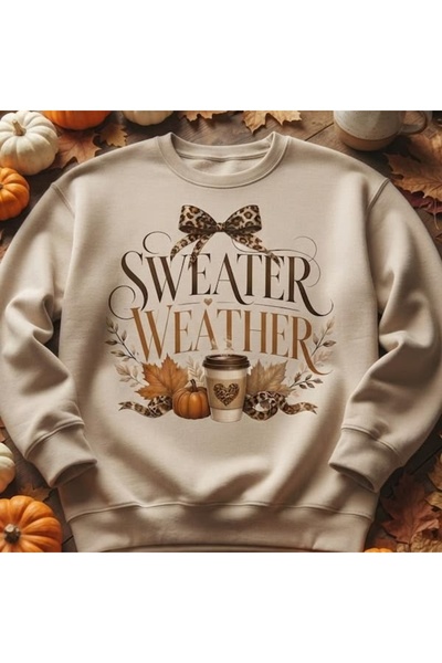 Vordevia Sweater Weather Hanorac supradimensionat din bumbac imprimat, cu 3 f...