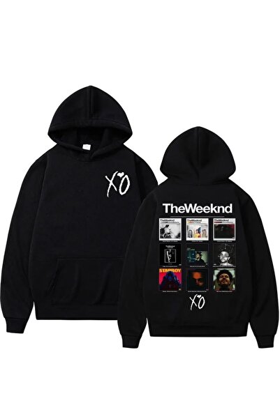 Vordevia The Weeknd Printed Cotton 3 Thread Threaded Oversize Sweatshirt