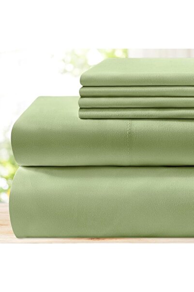 BYSURE Hotel Luxury Bed Sheets Set 6 Piece(Queen, White) - Super Soft 1800 Th...