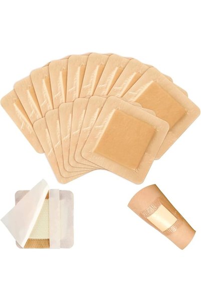 Bukela Silicone Foam Dressing, Waterproof Silicone Bandages with Border Adhes...