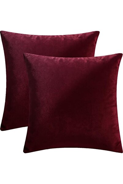 Bunliuys غطاء وسادة مخملي من قطعتين مقاس 18 × 18 انش، اغطية وسائد مربعة من ال...