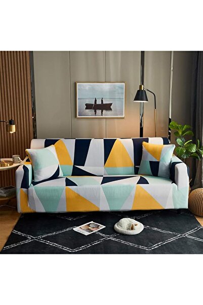 GENERAL Sofa Cover for 1 2 3 4 Seat, Morbuy Geometry Printed Sofa Slipcovers ...