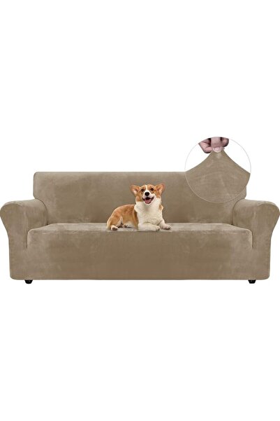 GENERAL Ystyle Velvet Sofa Cover, 3 Seater Sofa Cover, Stretch Sofa Cover, Un...