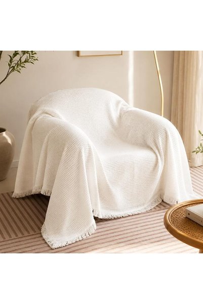 GENERAL Cotton Sofa Cover for Single Seater, 180 x 180 cm Full Coverage Prote...