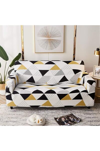GENERAL Sofa Cover for 1 2 3 4 Seat, Morbuy Geometry Printed Sofa Slipcovers ...