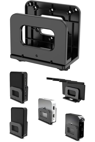 SYOSI Wall Mount Shelf Bracket for Mini PC and WiFi Router, Adjustable Univer...