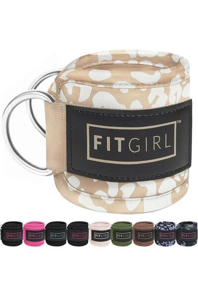 FITGIRL حزام الكاحل لجهاز الكابلات - تبطين فاخر وراحة مثالية لآلات تمارين الك...