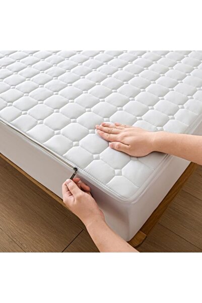 Generic Quilted Zip Up Mattress Protector Customizable Zipped Fitted Sheet Wa...