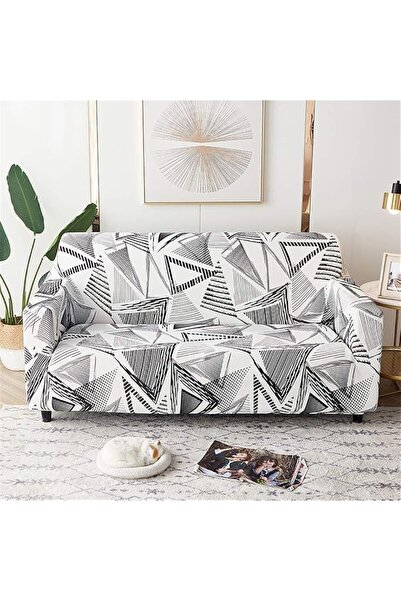 GENERAL Sofa Cover for 1 2 3 4 Seat, Morbuy Geometry Printed Sofa Slipcovers ...