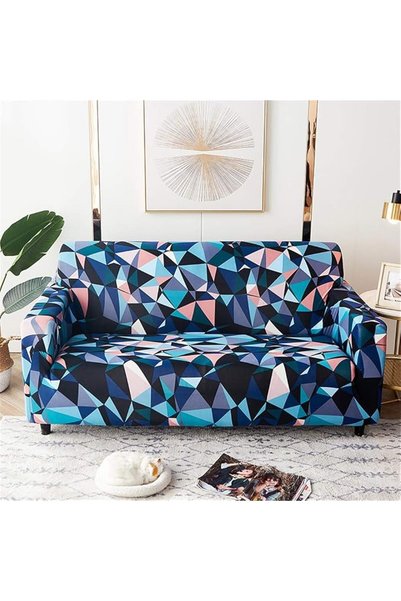GENERAL Sofa Cover for 1 2 3 4 Seat, Morbuy Geometry Printed Sofa Slipcovers ...