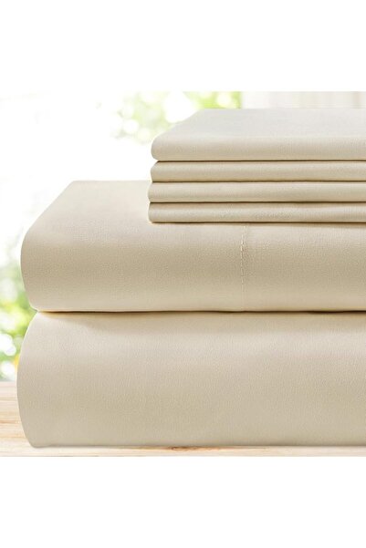 BYSURE Hotel Luxury Bed Sheets Set 6 Piece(Queen, White) - Super Soft 1800 Th...