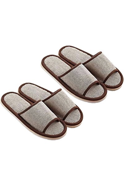 GENERAL YelaJoy 2 Pairs Pack Men's Linen House Slippers Indoor Comfort Shoes,...