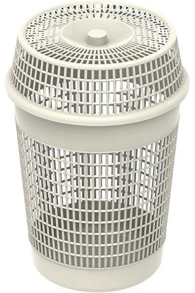 Cosmoplast Plastic Round Laundry Basket Tall With Lid 75L