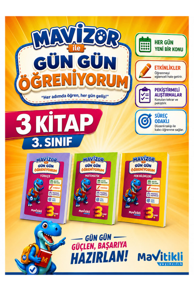 Mavitikli Yayıncılık 3.SINIF MAVİZOR İLE GÜN GÜN ÖĞRENİYORUM SETİ