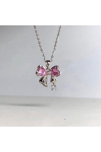 ArtBDesign Pembe Kurdele Kolye