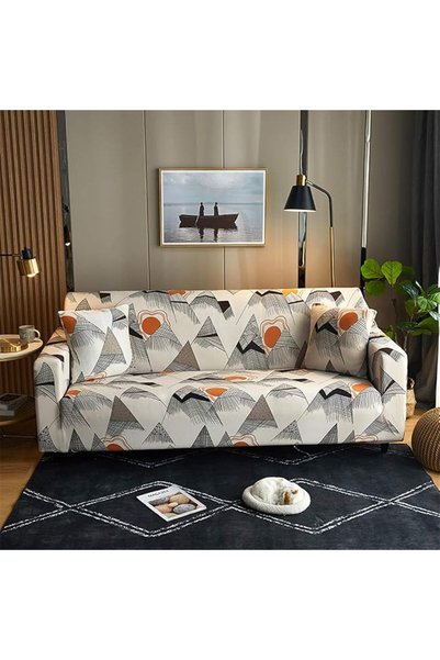 GENERAL Sofa Cover for 1 2 3 4 Seat, Morbuy Geometry Printed Sofa Slipcovers ...