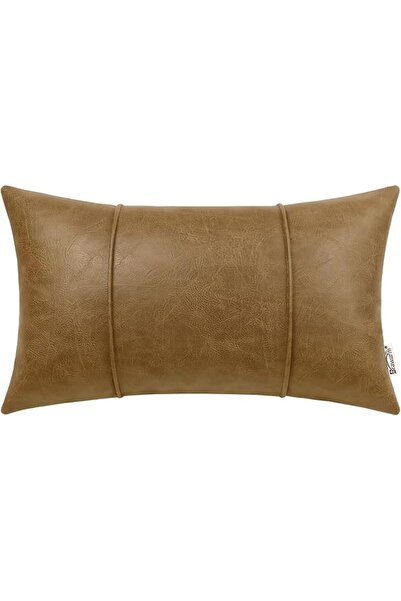 BRAWARM By Pramorn Decorative Leather Pillow Covers in Dark Brown Color 12X20...