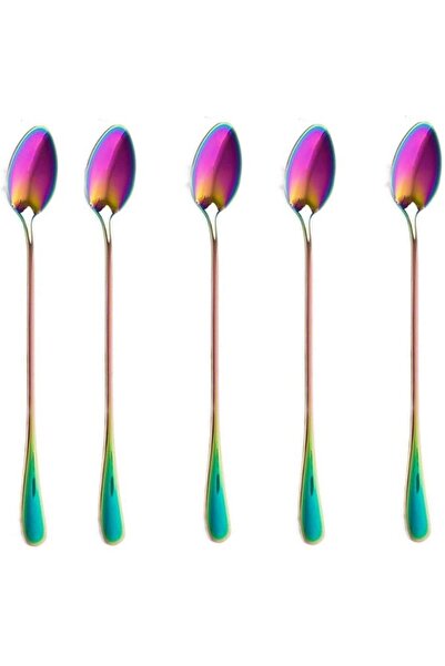 SZLFSX 10 Piece Long Handle Iced Tea Spoon, Stainless Steel Coffee Mixing Spo...