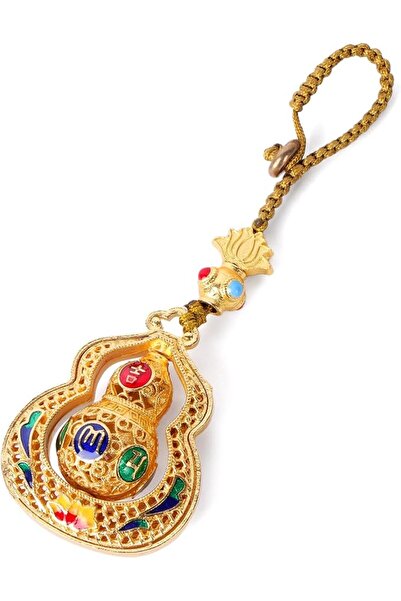 GENERAL Blue Enamel Rotating Gourd Pendant｜Double Fortune Braided Cord Keyrin...
