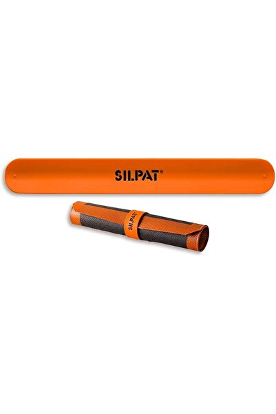 Silpat بساط خبز سيليكوني فاخر غير لاصق، نصف حجم الورقة، 11-5/8 × 16-1/2، برتقالي