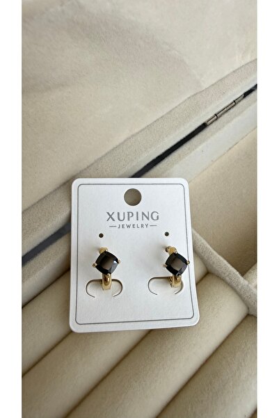 Xuping Siyah Zirkon Taşlı Küpe