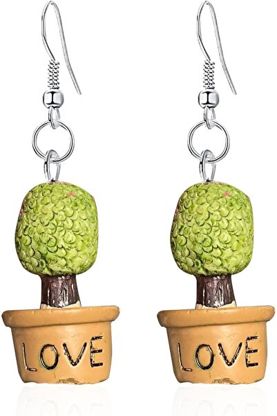 GENERAL 3D Simulation Handmade Lightweight Funny Green Plant Cactus Dangle Dr...