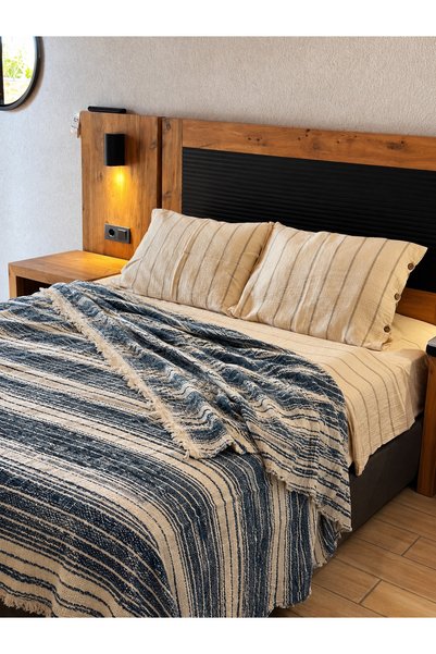 Home غطاء سرير من الموسلين مقاس 220x240 سم، مزدوج، 4 طبقات، مصنوع من الموسلين بنسبة 100% قطن ناعم وقابل للتنفس.