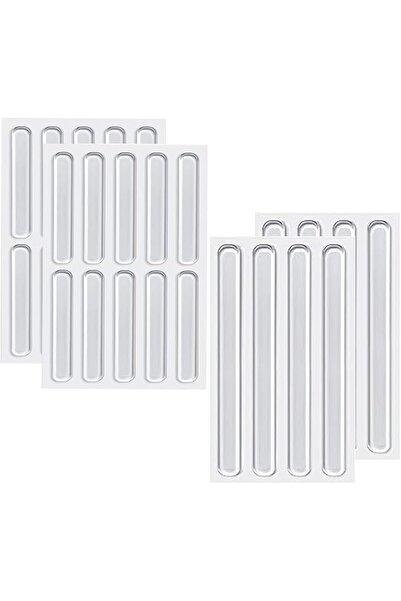 GENERAL 28 Pcs Furniture Bumpers, 2 Sizes Silicone Cabinet Bumper Strips Tran...