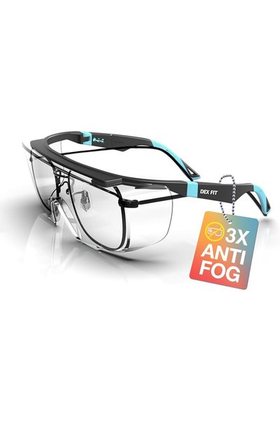 DEX FIT نظارات السلامة SG210 OTG؛ تُلبس فوق نظاراتك، حماية للعين Z87، مقاومة ...