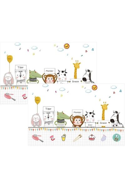 GENERAL Kitchen Oil Proof Stickers 2Pcs Kitchen Oil Proof Wall Stickers Self ...