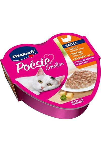 Vitakraft Poesie Turkey In Cheese Sauce, 85 Gm